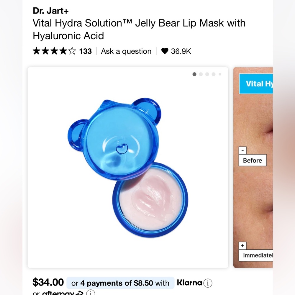 Dr. Jart+ Vital Hydra Solution Jelly Bear Lip Mask